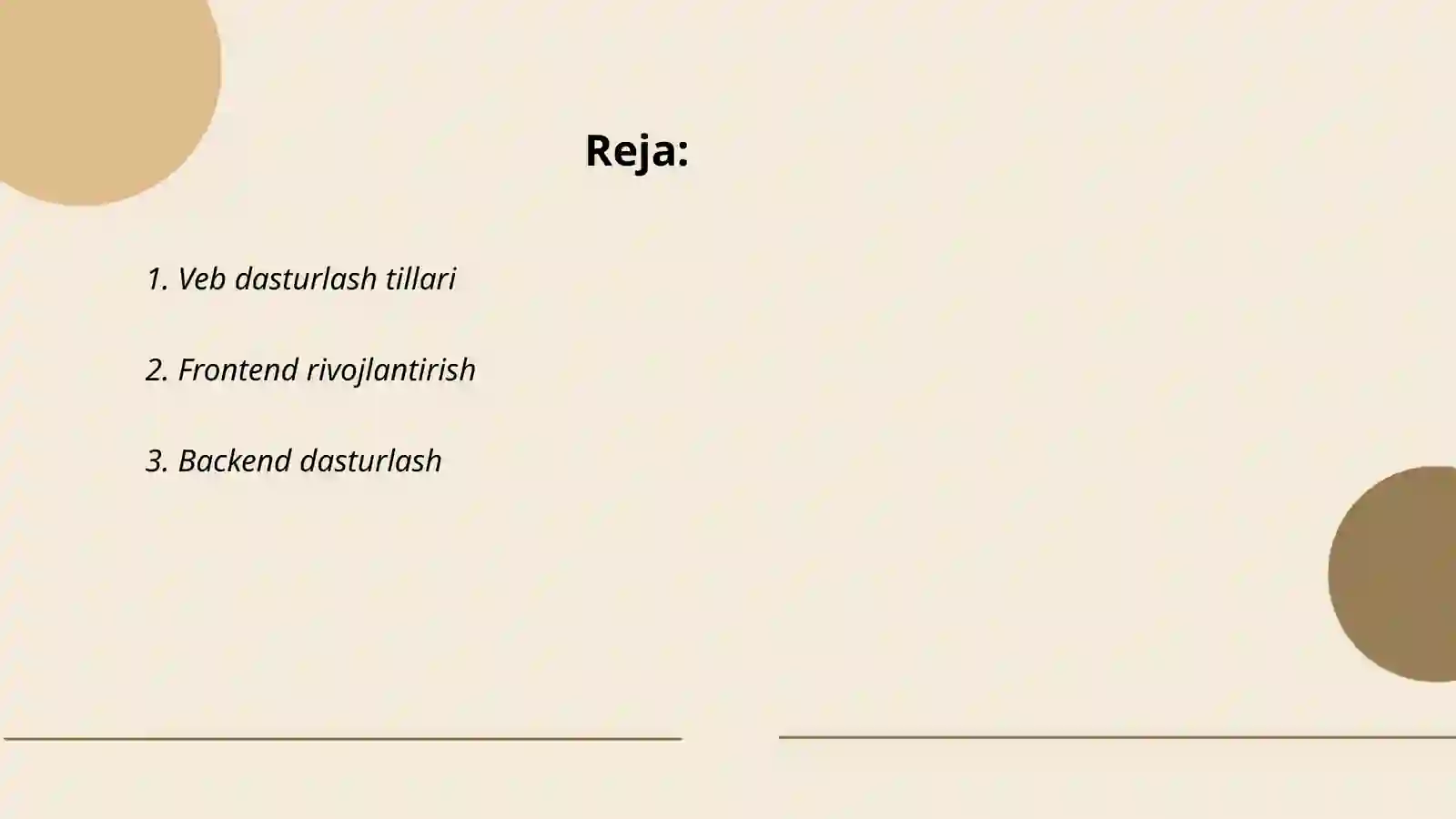 Veb dasturlash tillari 2