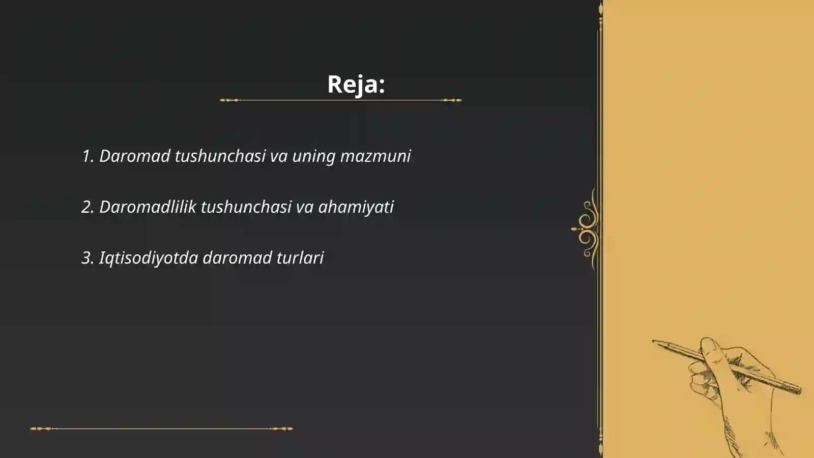 aholi daromadlarining mazmuni, turlari va shakllanish manbalari 2