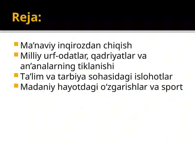 Mustaqillik davrida o'lkamizda olib borilgan chora-tadbirlar 2