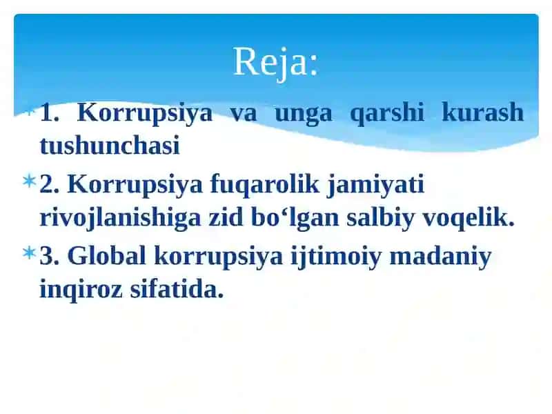 Korrupsiyaga qarshi kurashning jahon tajribasi 2