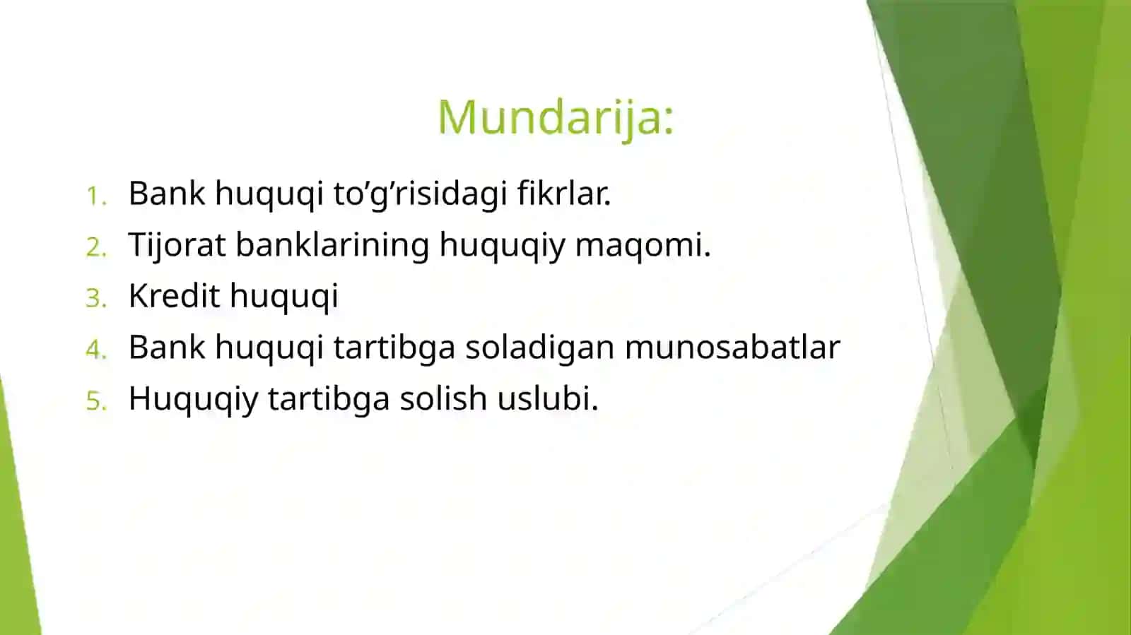 Bank huquqining normalari tushunchasi va xususiyatlari 2