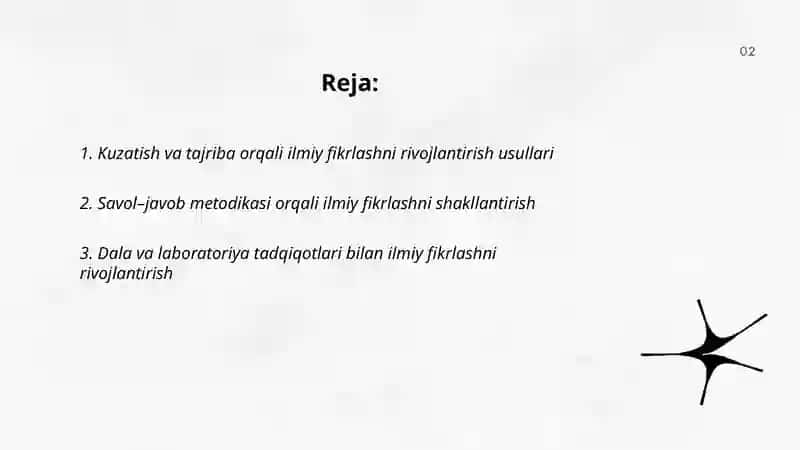 Ilmiy fikrlashni rivojlantirish usullari 2