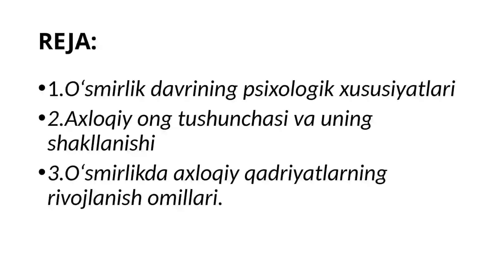 O’SMIRLIK DAVRIDAAXLOQIY ONG RIVOJLANISHI 2