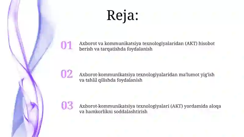 Xalqaro baholash dasturida tayyorgarlik jarayonida axborot-kommunikasiya texnologiyalarini qo'llash 2