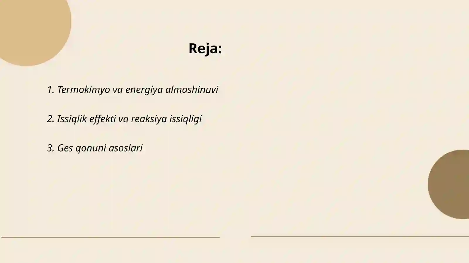 Termokimyo va Gess qonuni 2