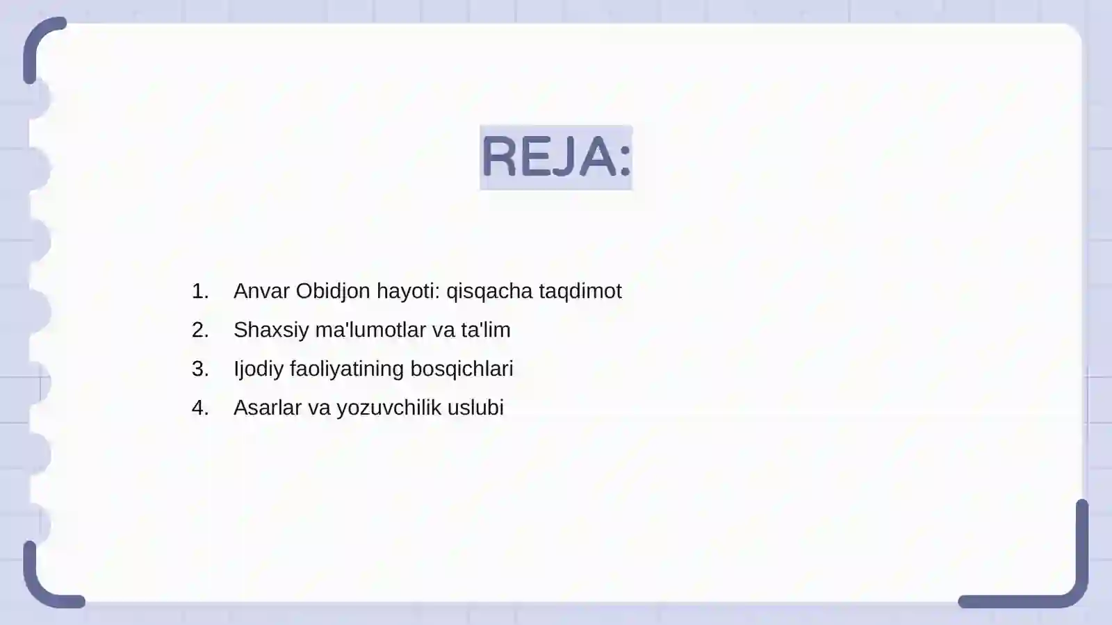 Anvar Obidjon hayoti va ijodi 2