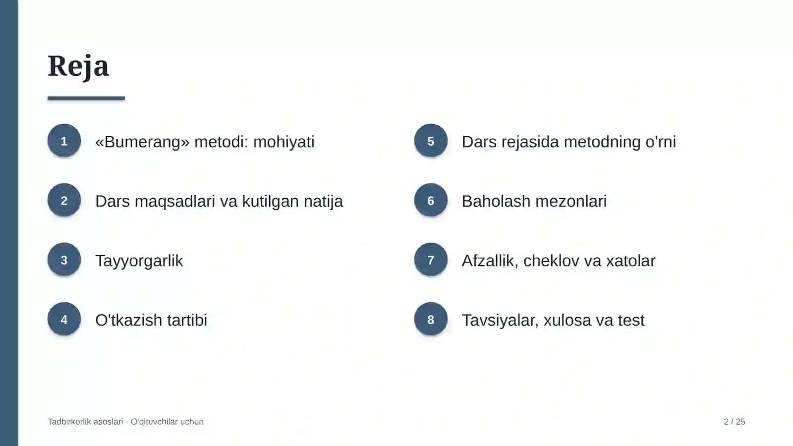 tadbirkorlik asoslari darslarida bumerang metodidan foydalanish 6729 2
