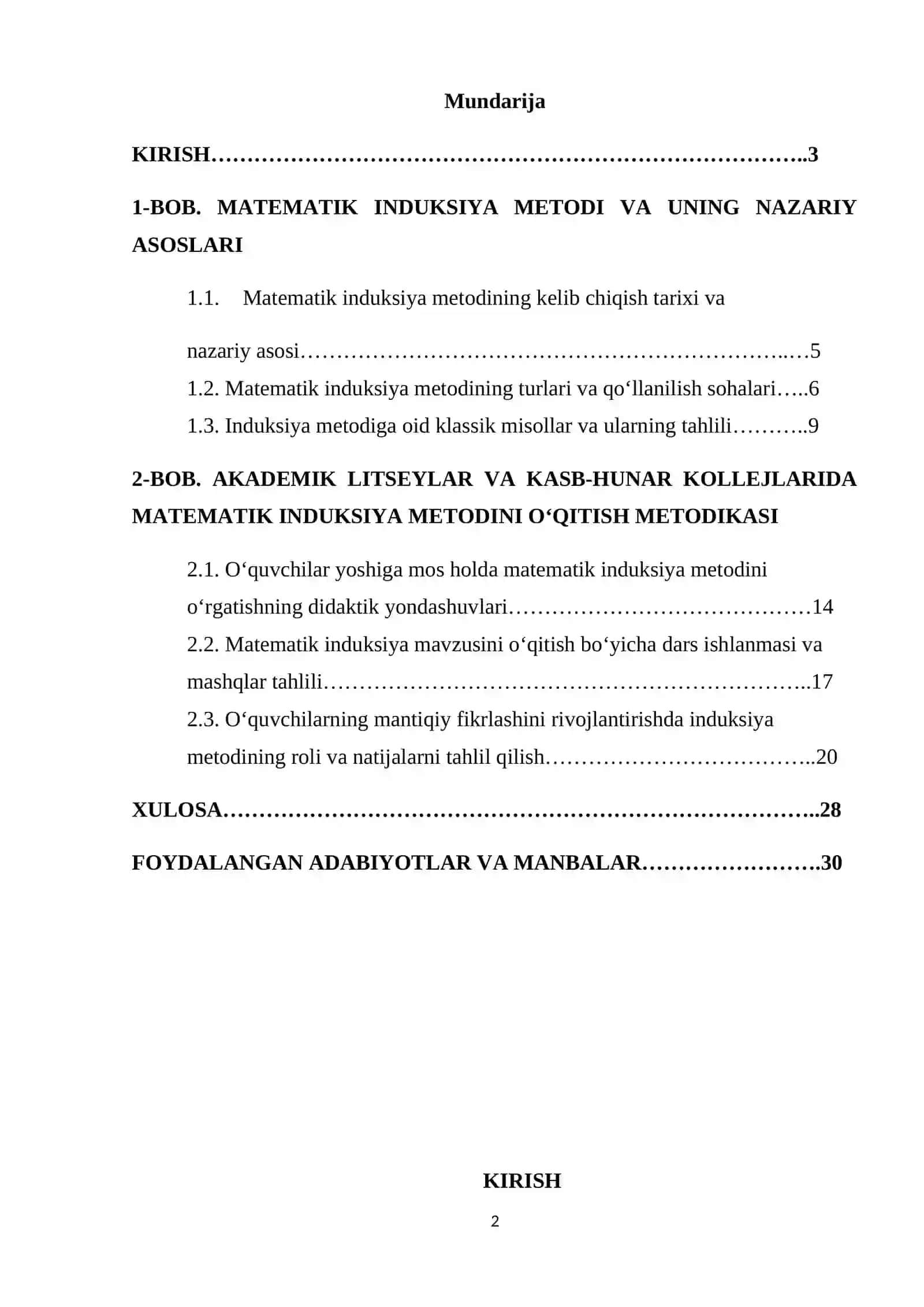 Matematik Induksiya Metodi va Uning Tadbiqlari 2