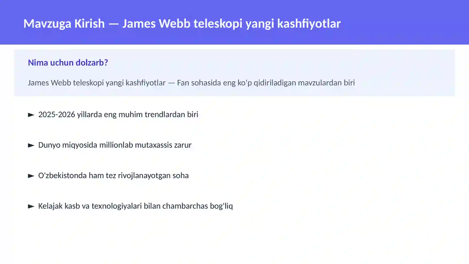 James Webb teleskopi yangi kashfiyotlar 2
