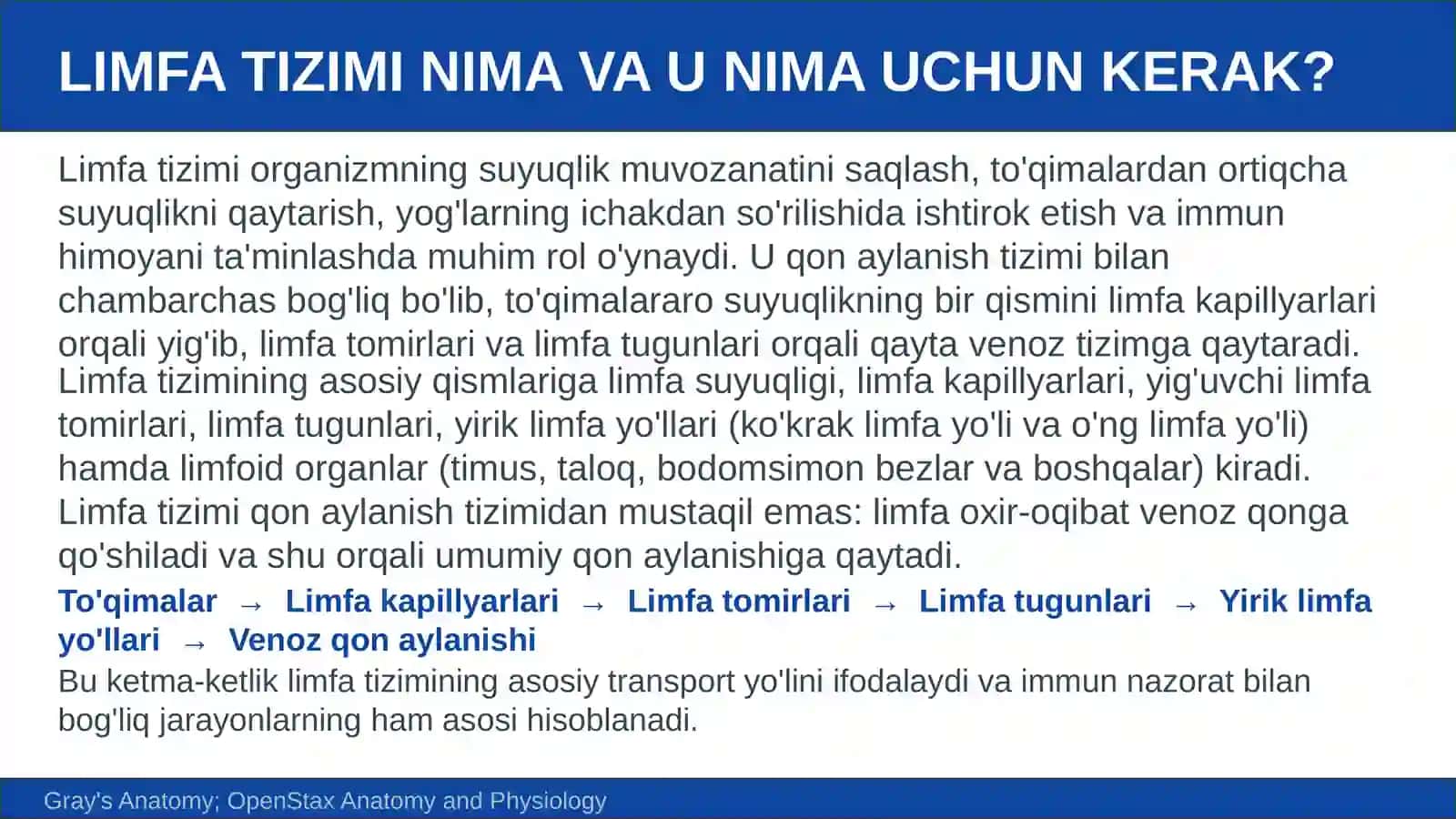 LIMFA VA IMMUN TIZIMINING FUNKSIONAL VA YOSHGA OID ANATOMIYASI 2