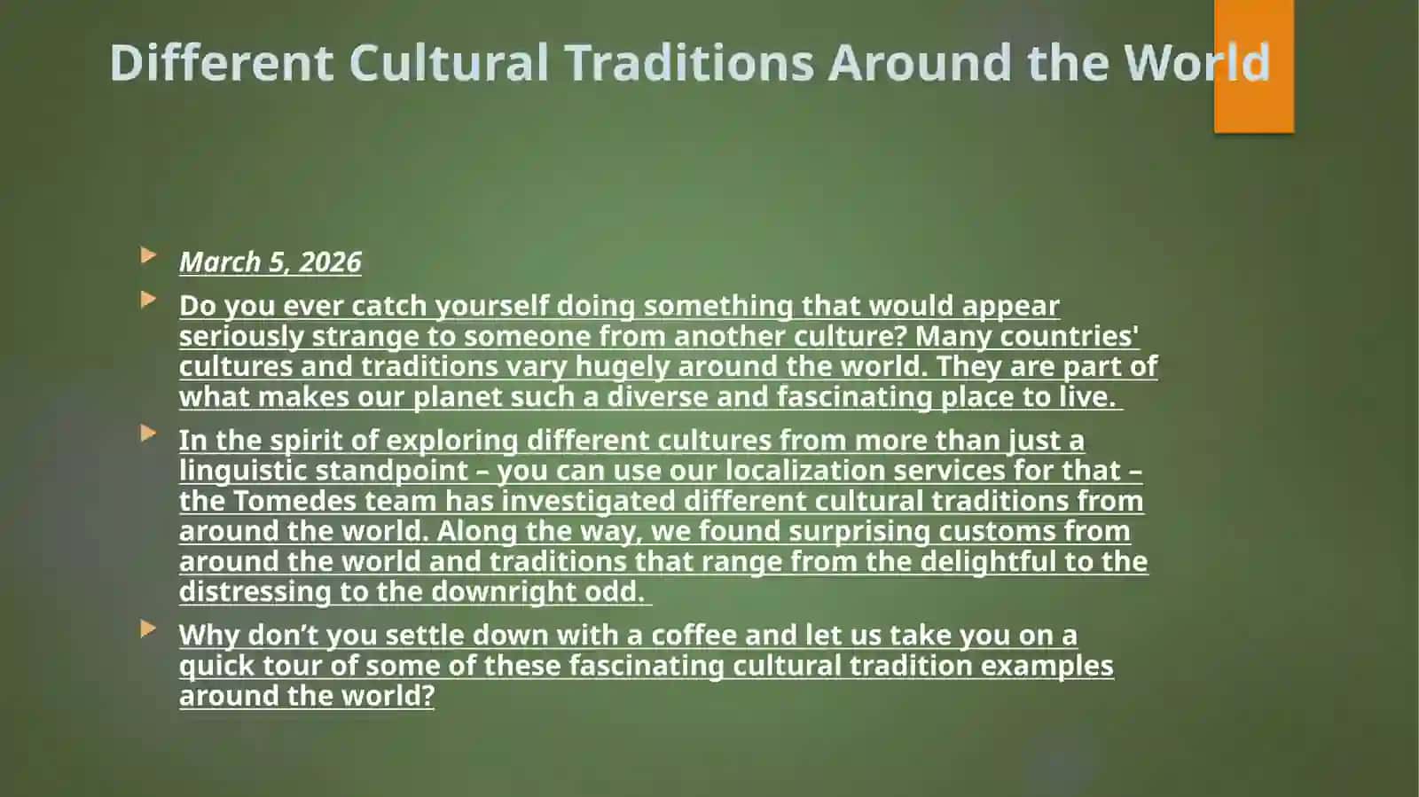 Interesting Customs and Traditions 2