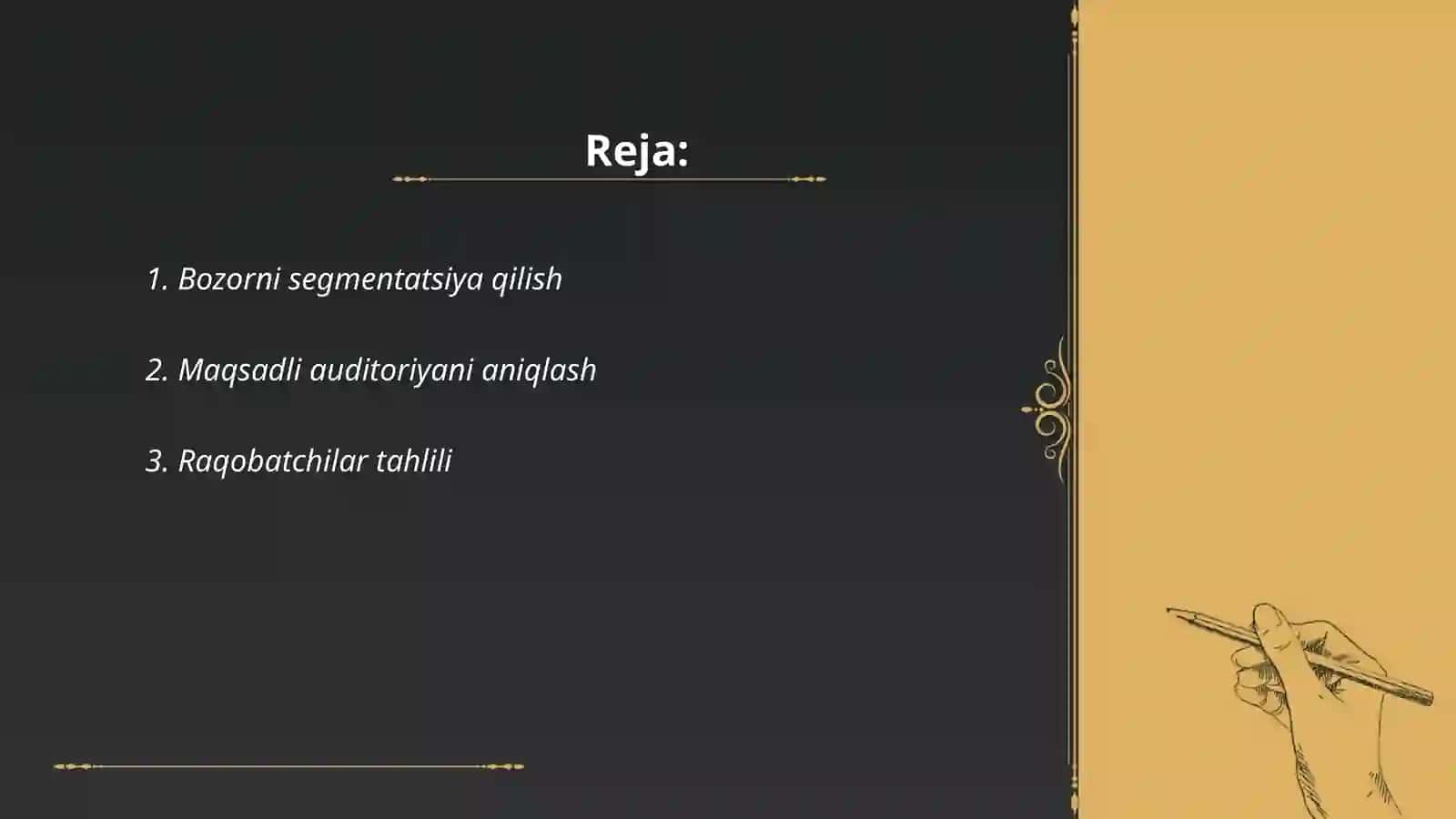 Bozorni segmentatsiya qilish 2
