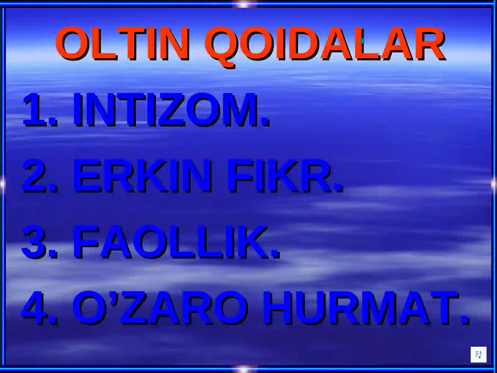 OLTIN QOIDALAR 2
