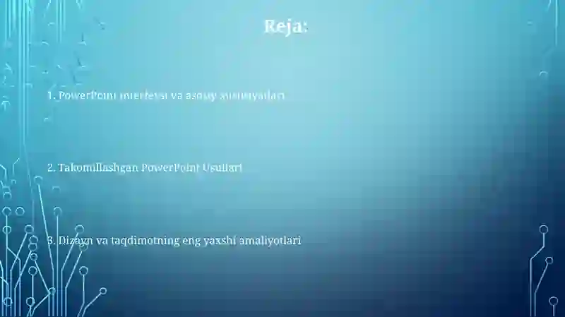 Power Point dasturi misolida 2