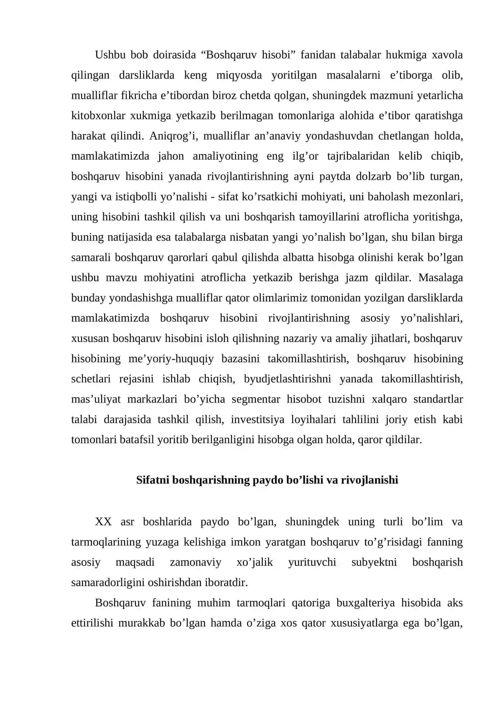 Boshqaruv hisobi fanidan darsliklar 2