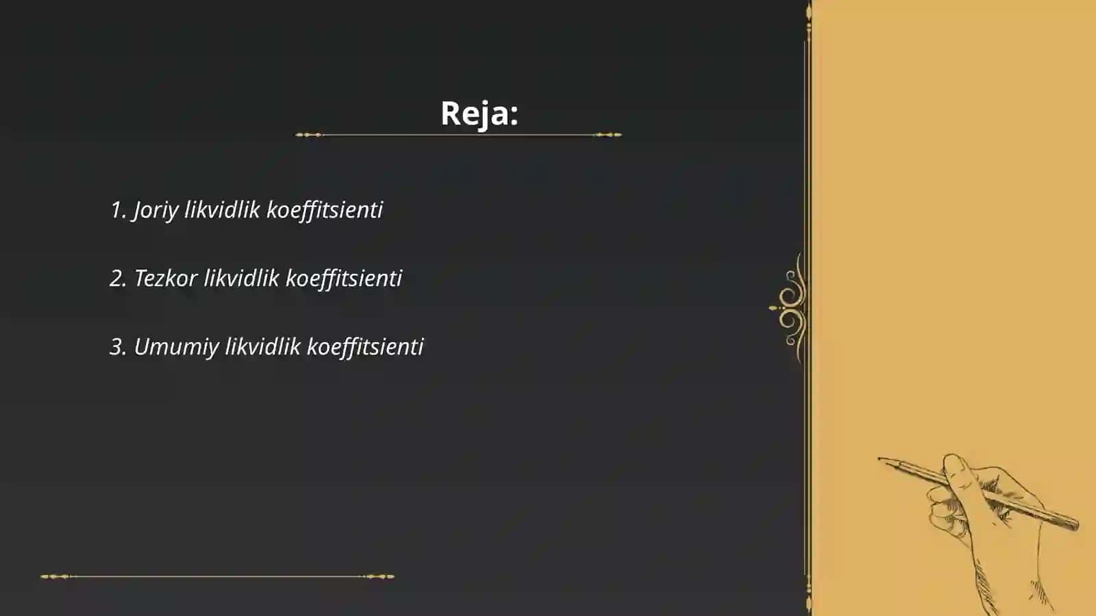 Likvidlilik koeffitsientlari 2