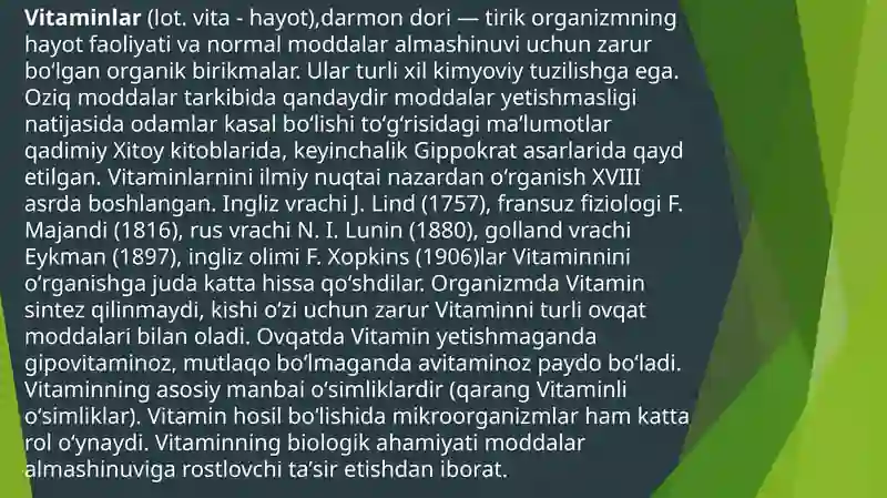 Yog'da eruvchan vitaminlar 2