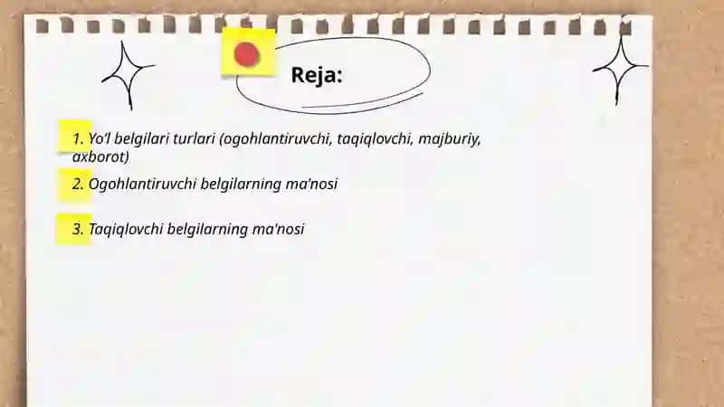 Yo‘l belgilari 2