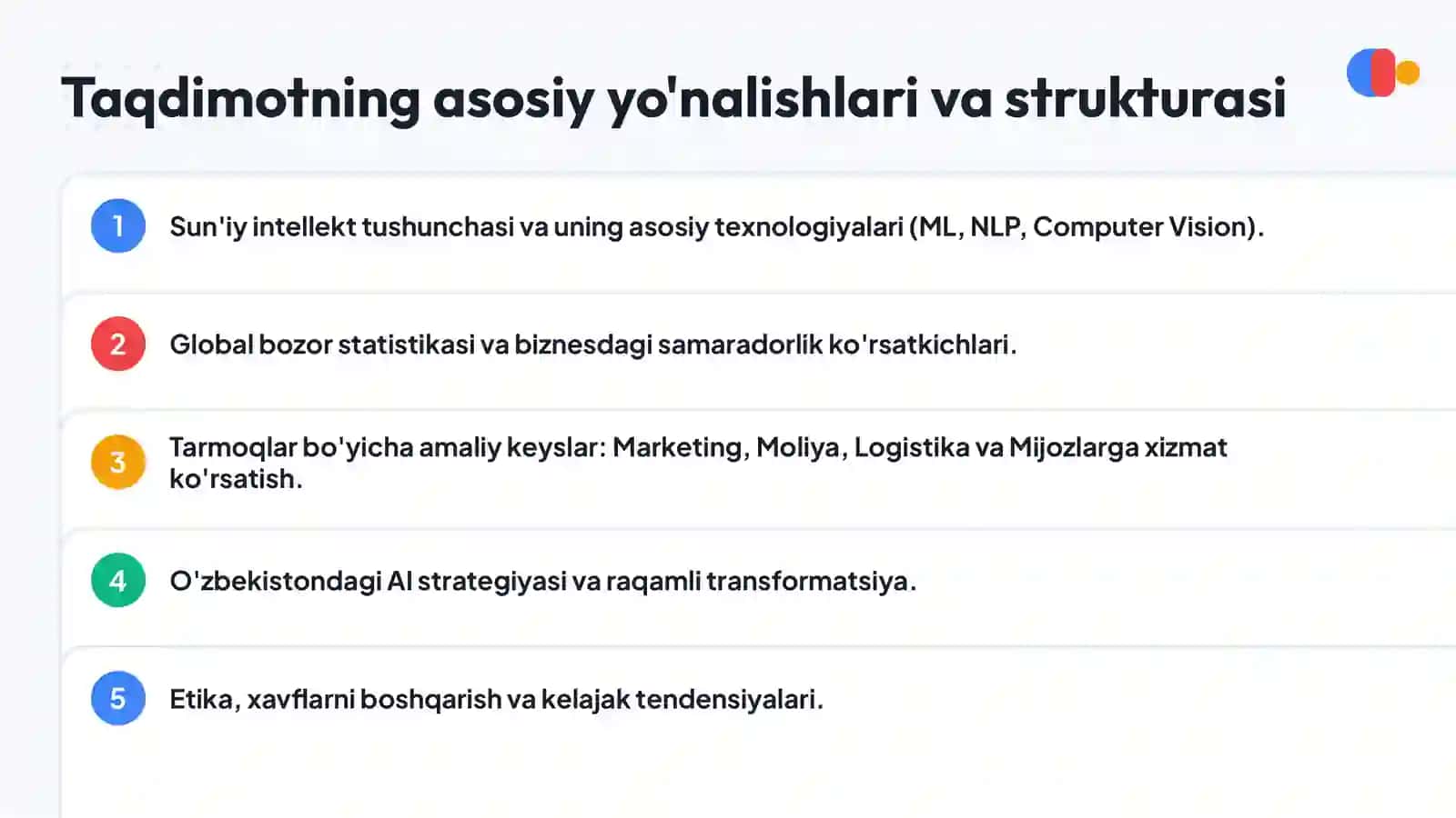 Sun'iy intellekt texnologiyalarining zamonaviy biznesdagi roli 2