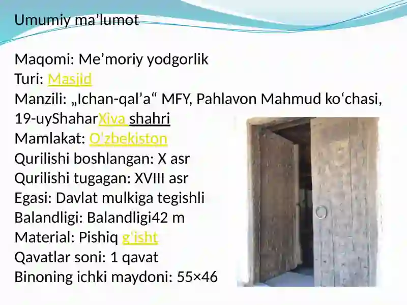 XIVA JUMA MASJIDI 2