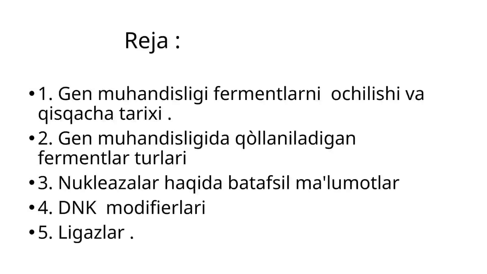 gen muhandisligida qo'llaniladigan fermentlar 2