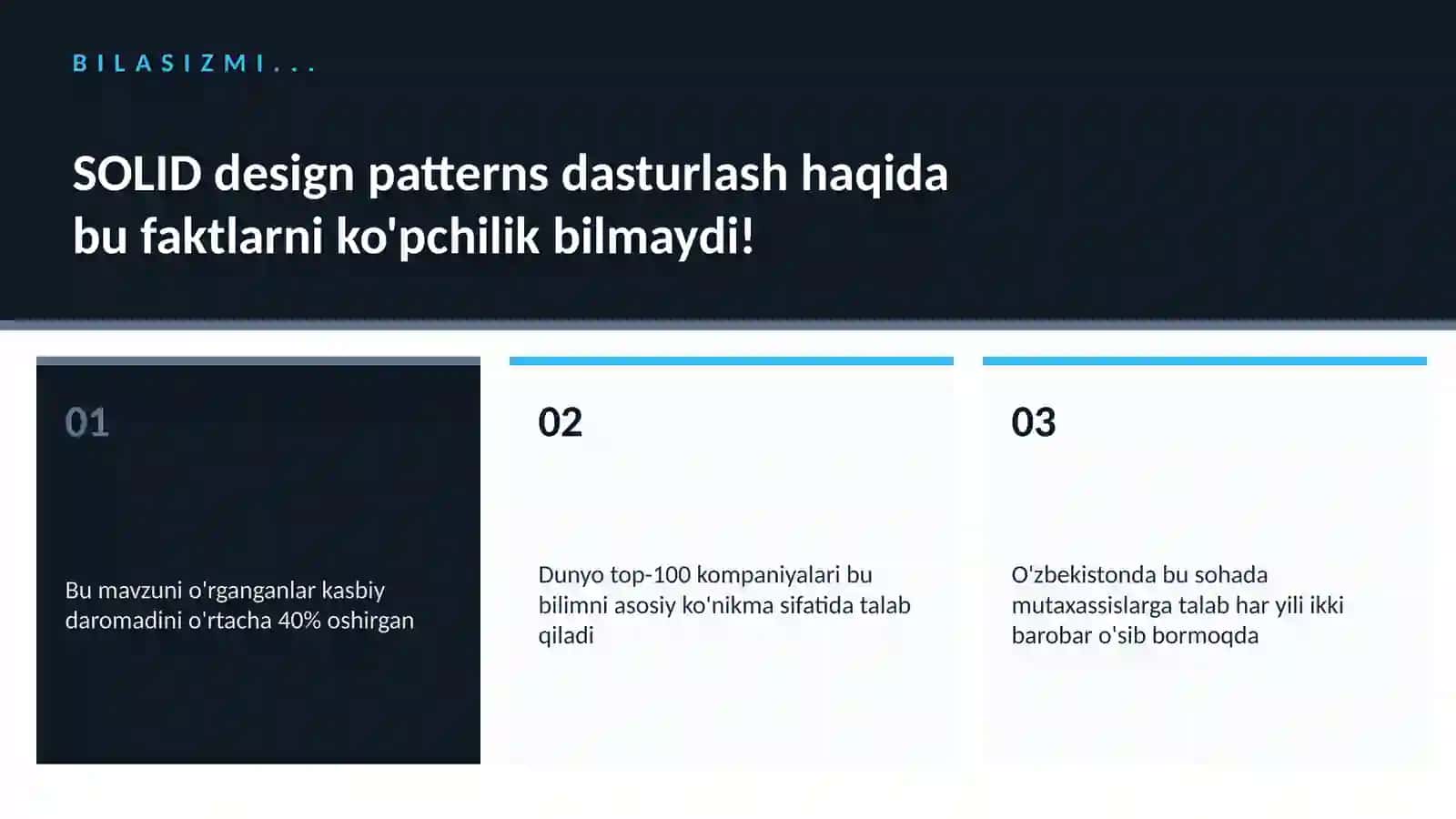 SOLID design patterns dasturlash 2