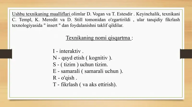 Insert metodi 2