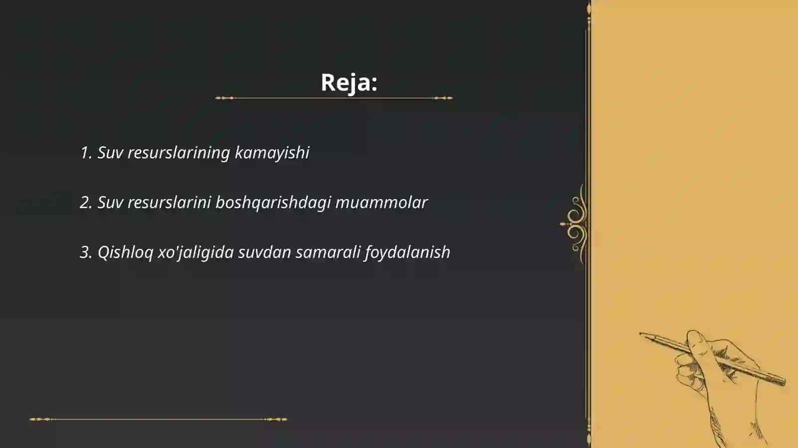 Suv resurslaridan foydalanishda yuzaga kelayotgan muamolar 2
