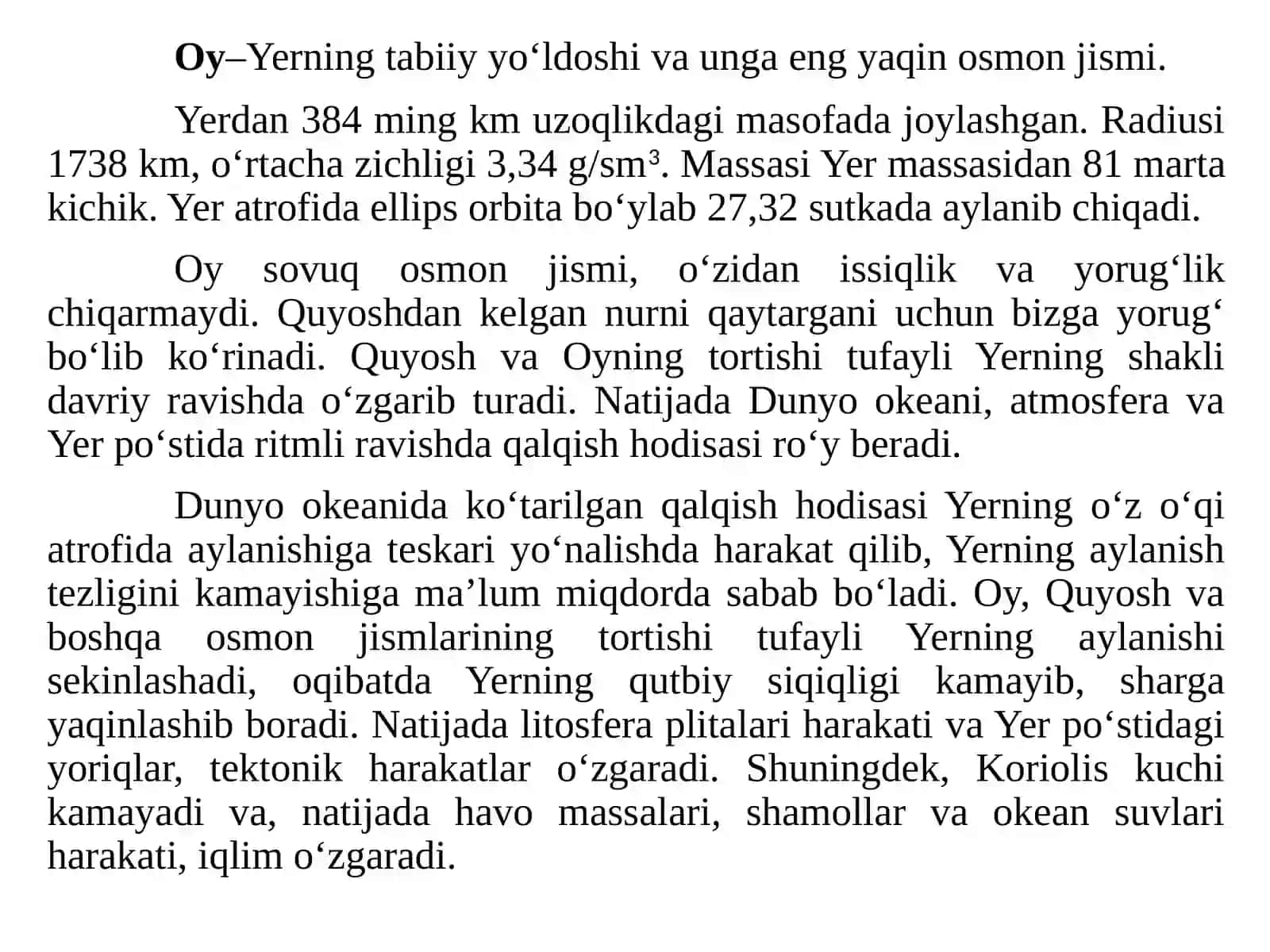 OY VA YER UMUMIY OG’IRLIK MARKAZI ATROFIDA AYLANISHI 2