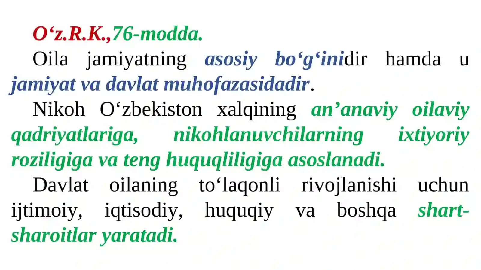 OILA, BOLALARVA YOSHLAR 2