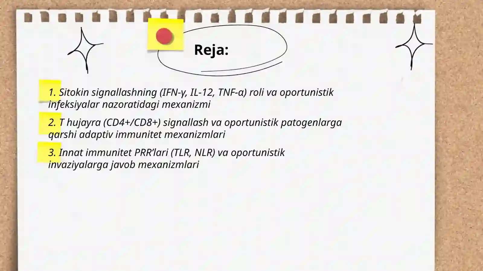 Immun tanqisliklarda opportunistik infeksiyalar boshqarilishining molekulyar mexanizmi 2