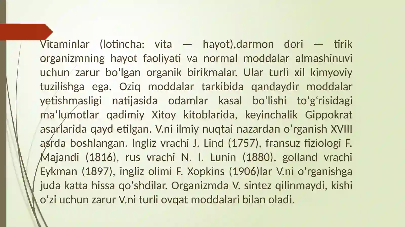 VITAMINLAR VA ULARNING ORGANIZM UCHUN AHAMIYATI 2