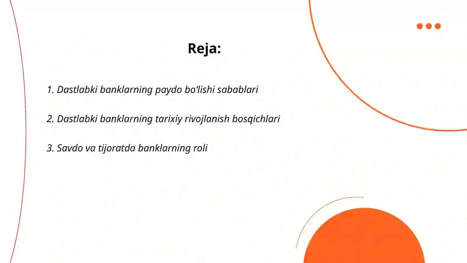 Dastlabki bankning paydo bolishi va uning operatsiyalari 2