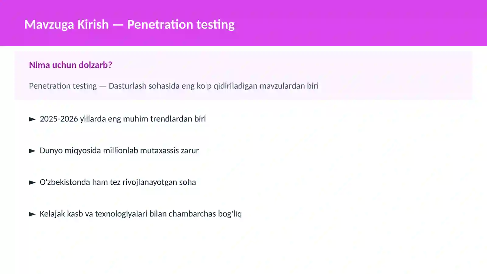Penetration testing 2