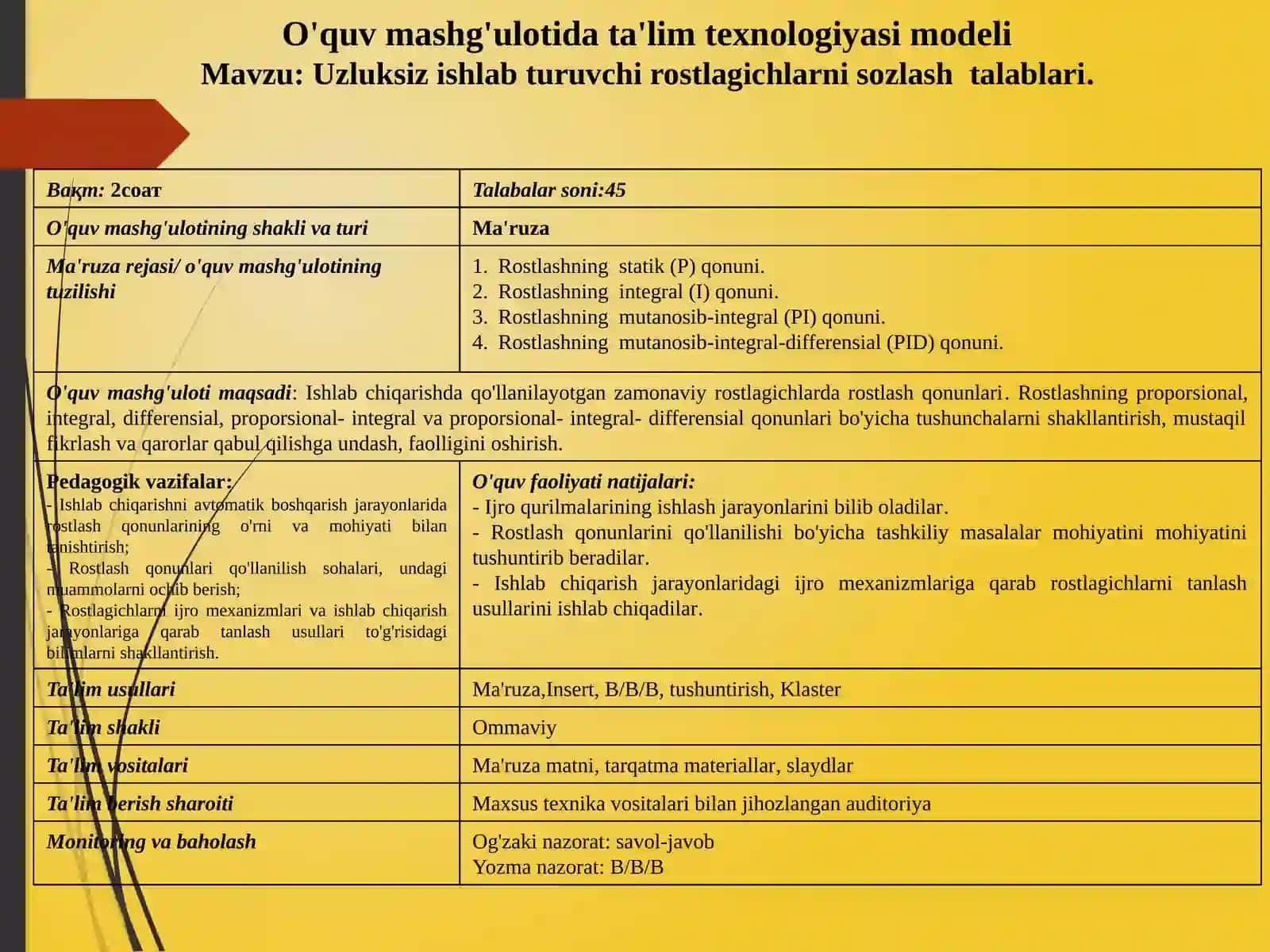 Uzluksizishlabturuvchirostlagichlarnisozlashtalablari 2