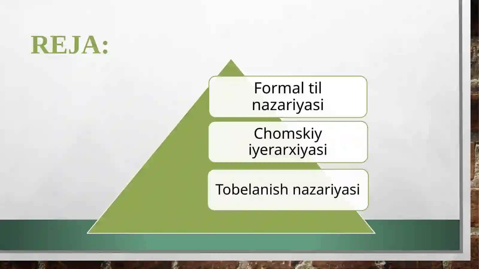 Grammatik nazariyalar (Aksiomalar) 2