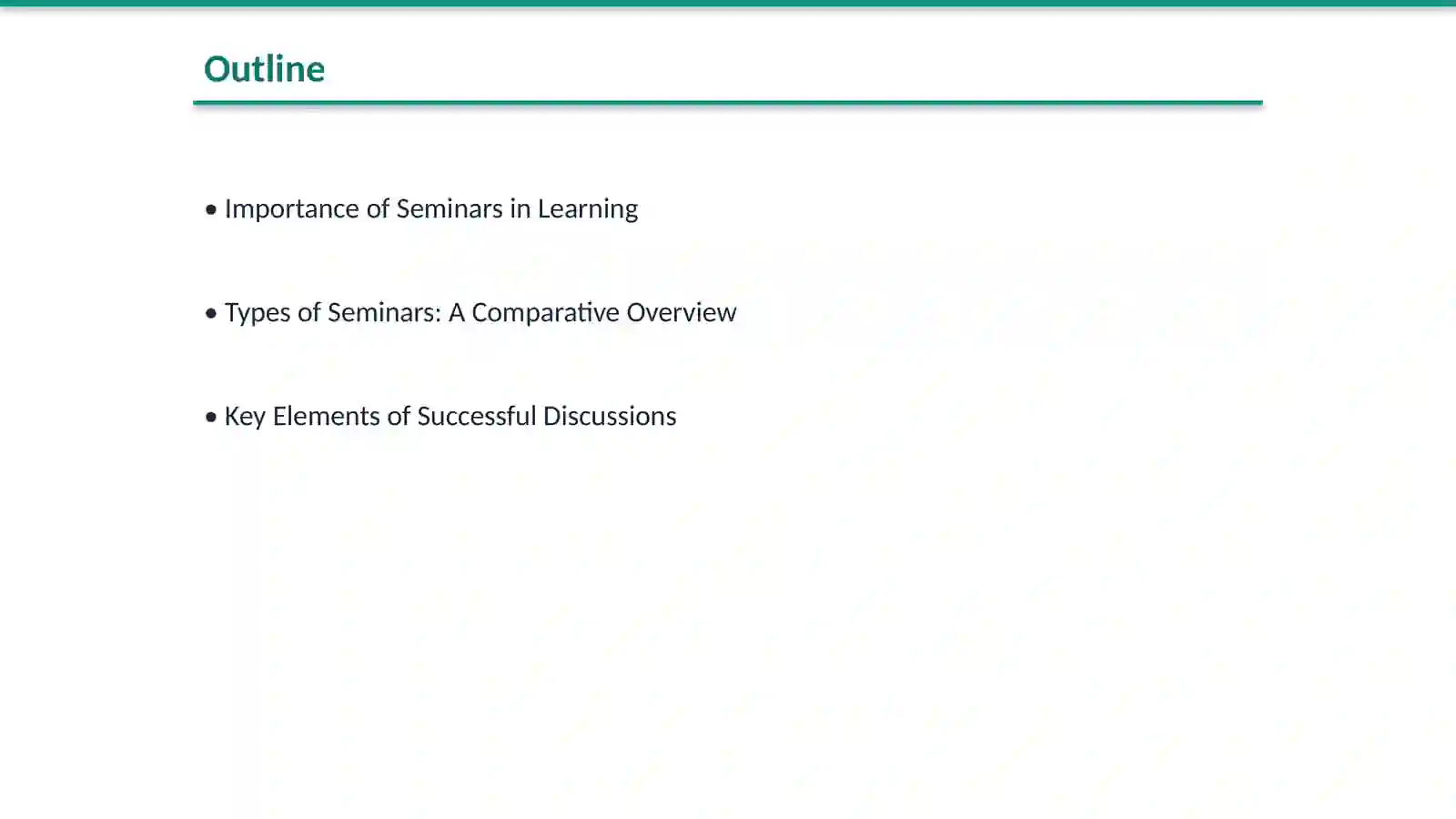 Seminars and discussion 2
