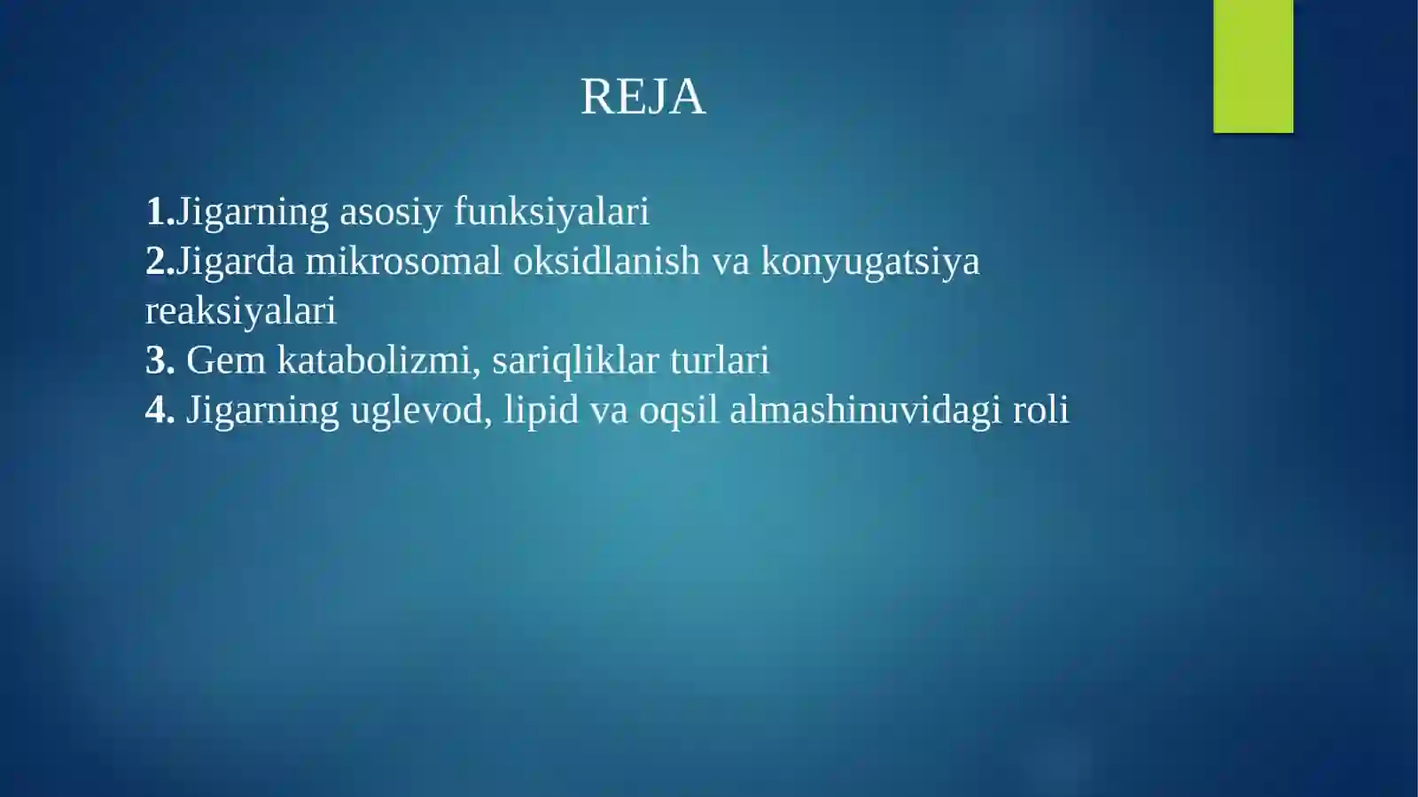 Jigar biokimyosi 2