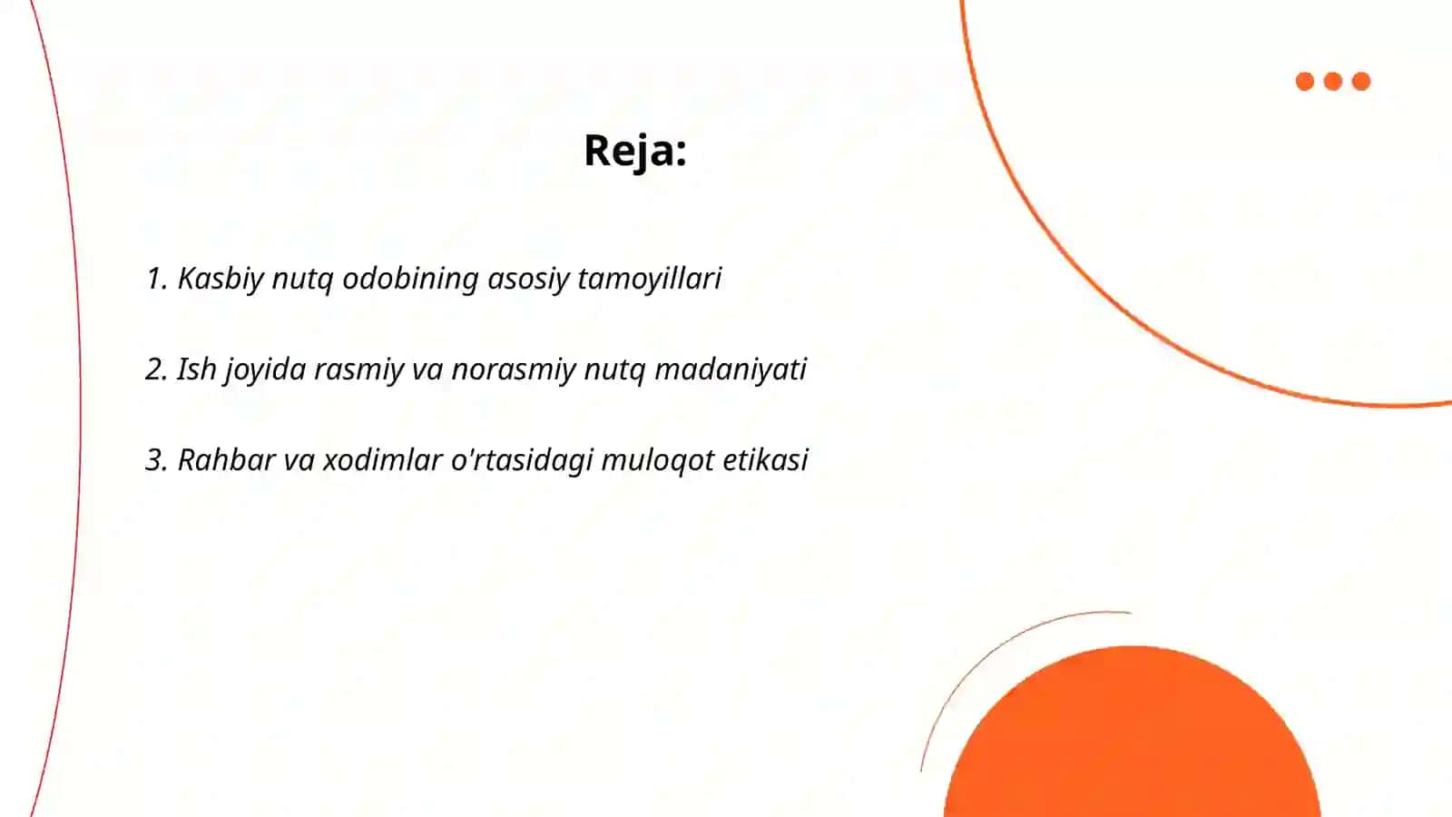 Kasbiy Nutq Odobi 2