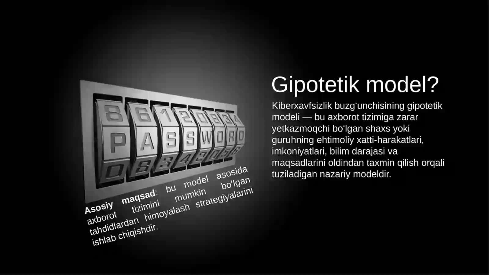Kiberxavfsizlik buxg‘unchisining gipotetik modeli 2
