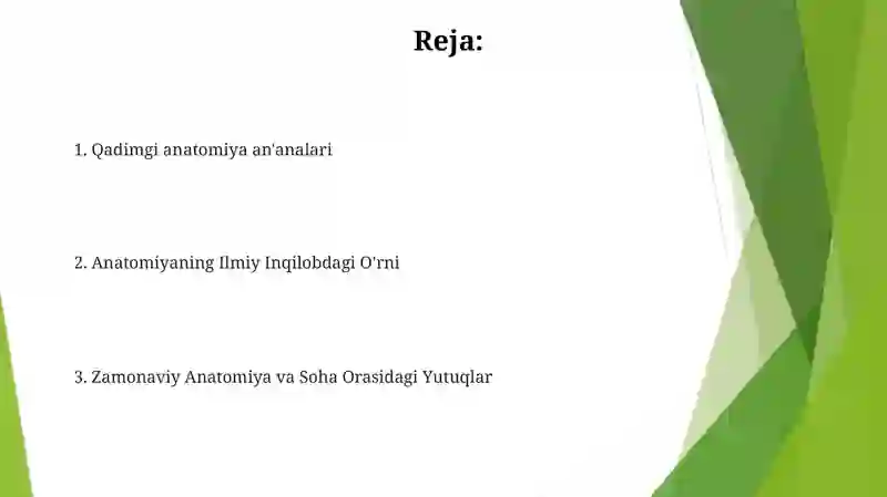 Anatomiya fanning rivojlanish tarixi va boshqa fanlar aloqasi 2