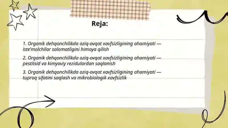 Organik dehqonchilikda oziq-ovqat xavfsizligining ahamiyati 2
