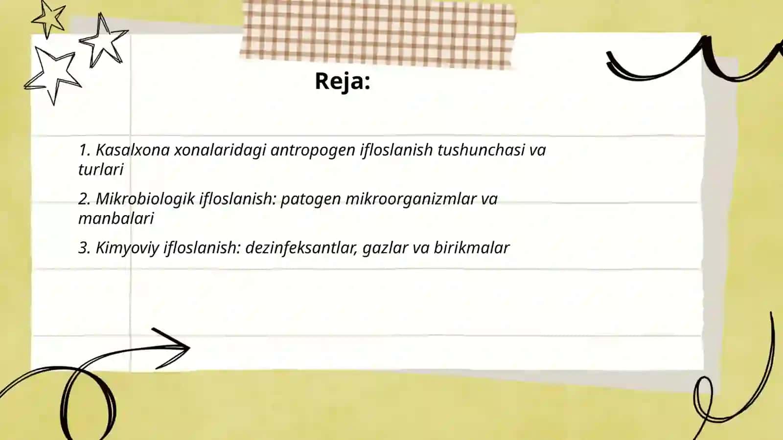 Kasalxona xonalari havosining antropogen ifloslanishi haqida tushuncha 2