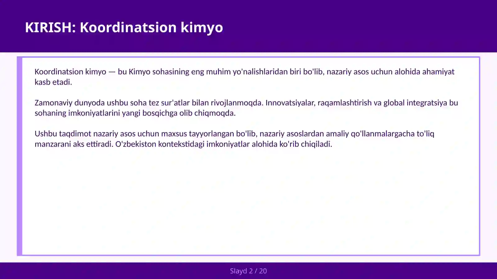 Koordinatsion kimyo 2