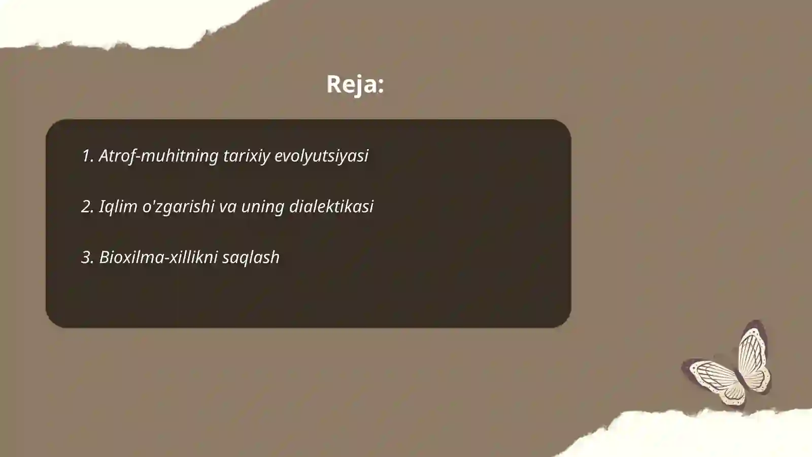 Koevalutsiya va environmentalizm dialektikasi 2