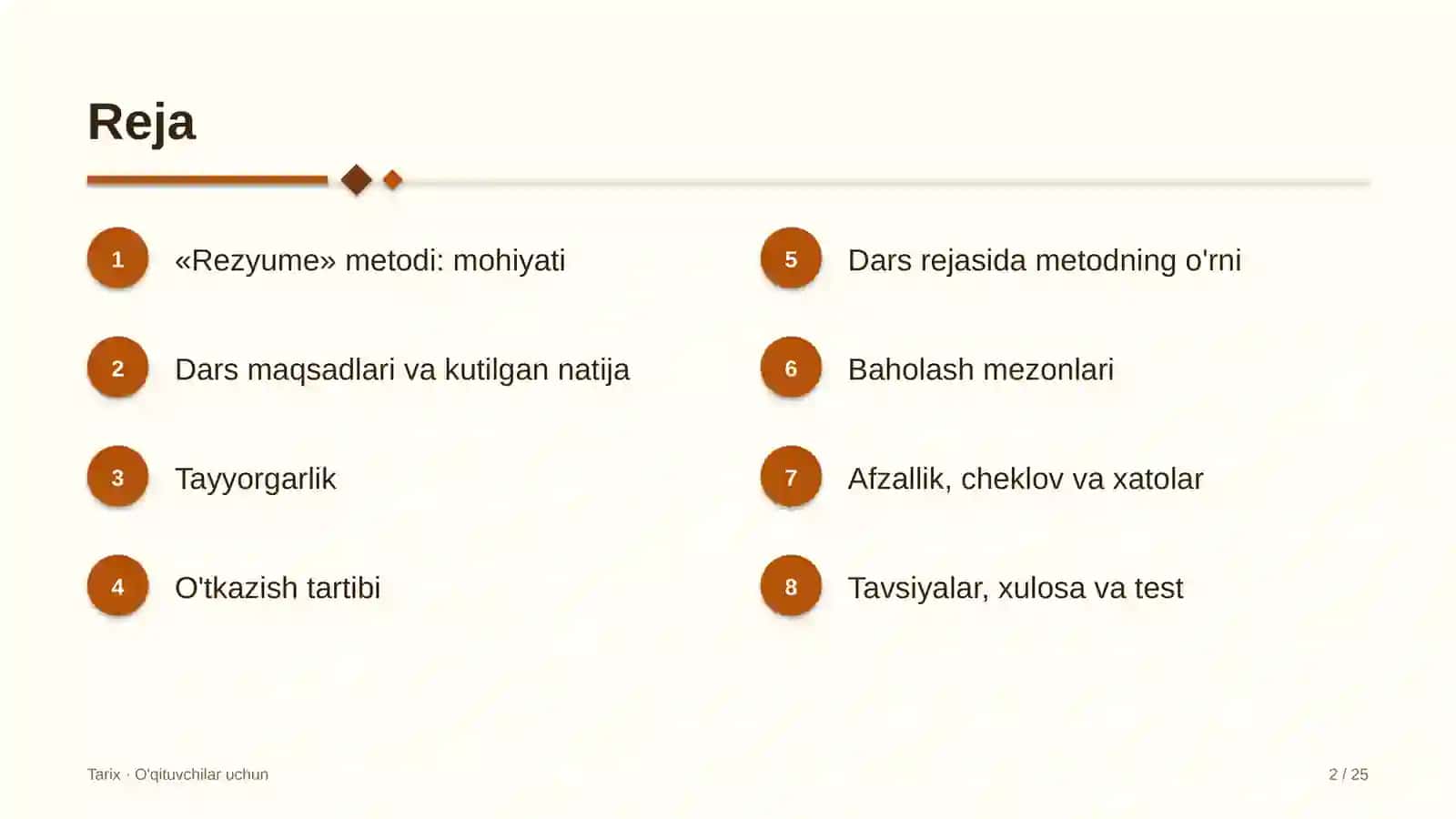 tarix darslarida rezyume metodidan foydalanish 3640 2