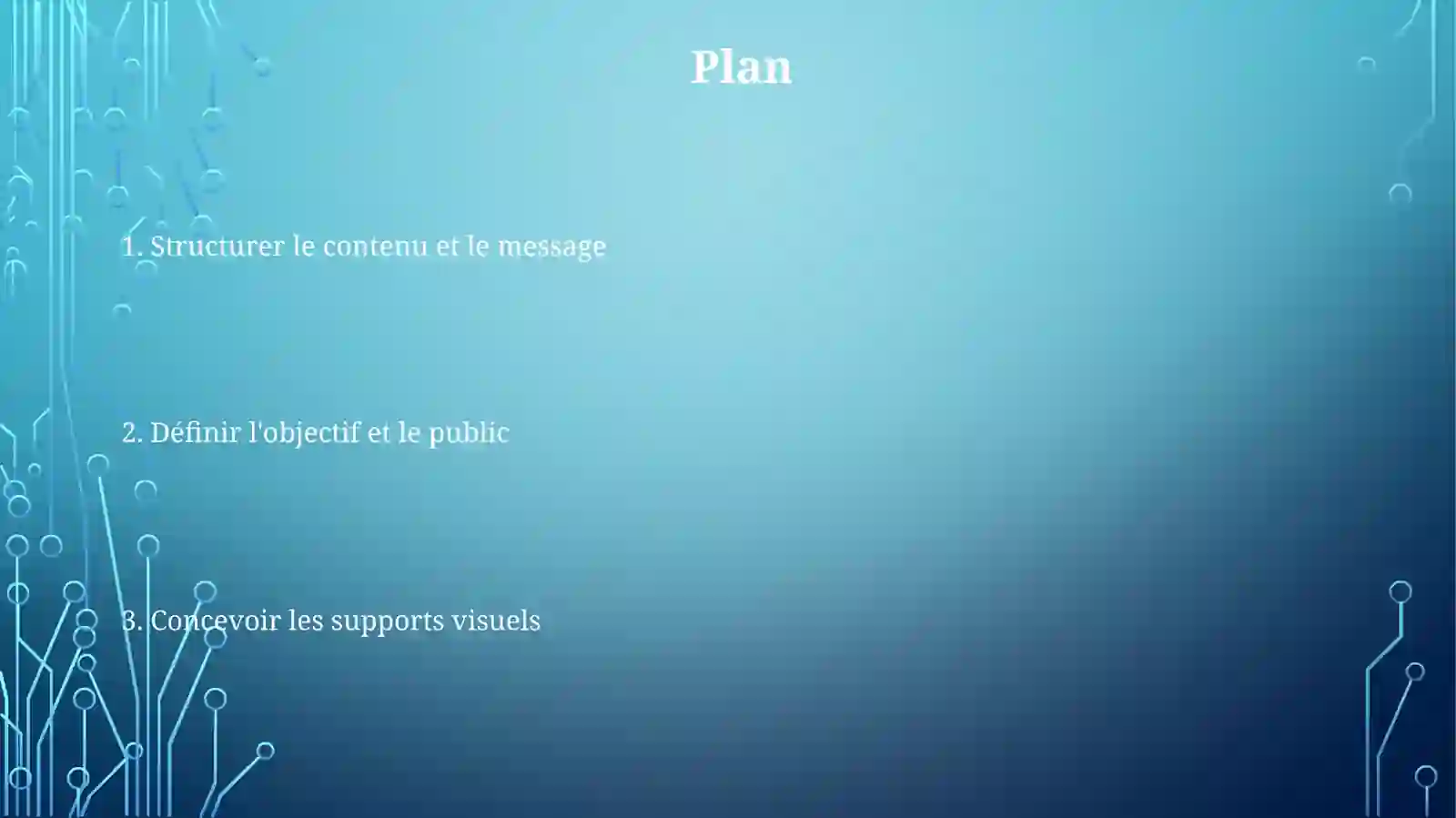 Étapes de préparation des présentations 2