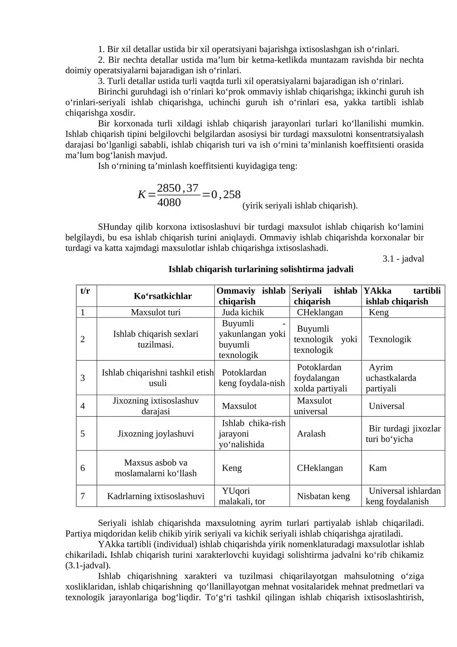 Ishlab chiqarish tizimi va asosiy elementlari 2