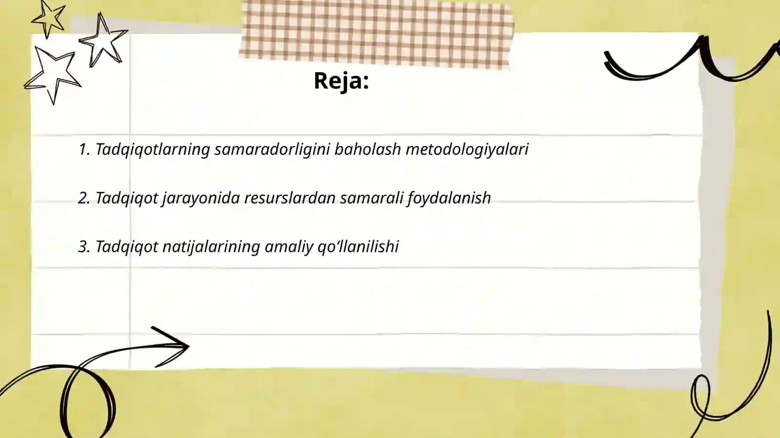Tadqiqotlarning samaradorligini baholash metodologiyalari 2