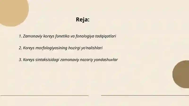 Zamonaviy koreys fonetika va fonologiya tadqiqotlari 2